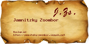 Jamnitzky Zsombor névjegykártya